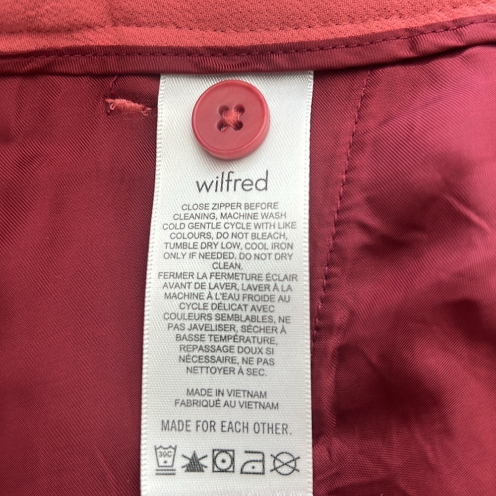 Aritzia Wilfred Coral pink Women's wide leg Pants - Picture 8 of 9